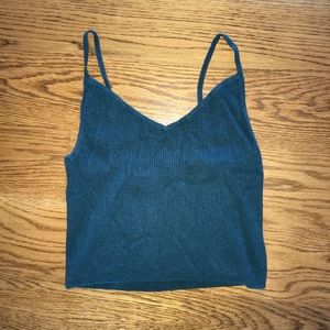 Knit cropped tank top